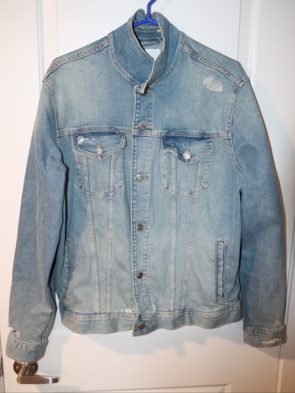 Old Navy Womens Light Blue Jean Jacket Lrg